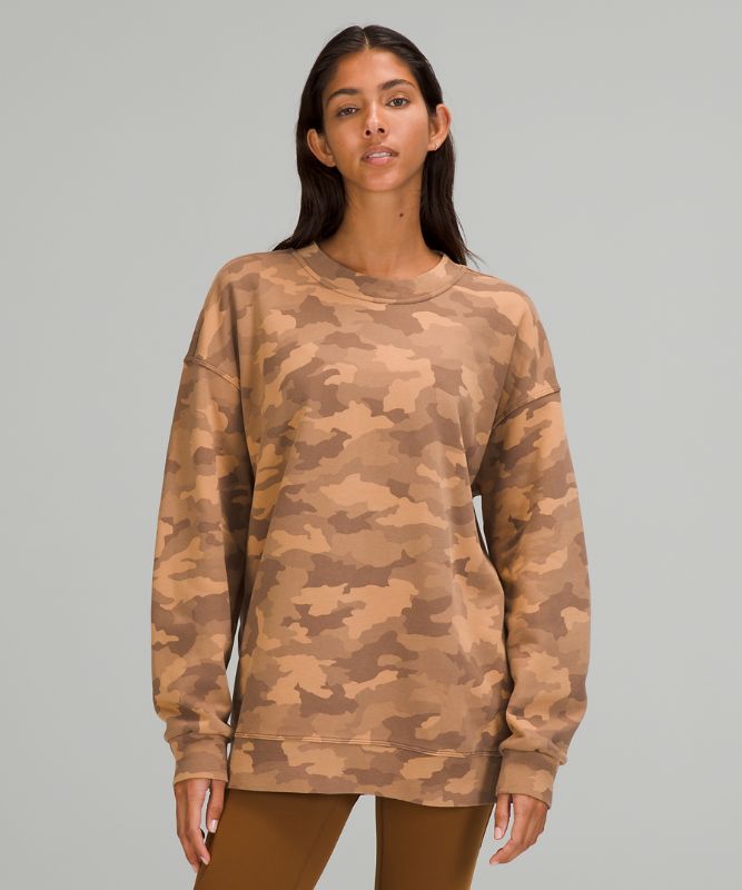 Sudaderas Lululemon Perfectly Oversized Crew Mujer Camuflados Beige Multicolor | 28156-KMIO