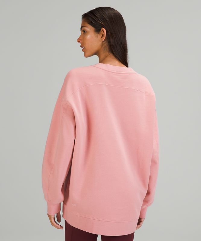 Sudaderas Lululemon Perfectly Oversized Crew Mujer Rosas | 41296-TCNZ