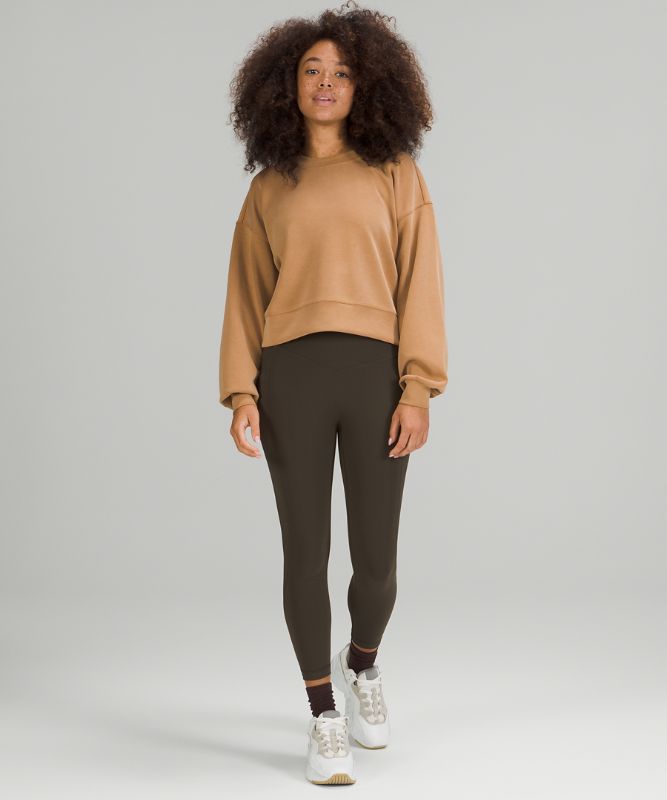 Sudaderas Lululemon Perfectly Oversized Cropped Crew Softstreme Mujer Beige | 03982-VZWG