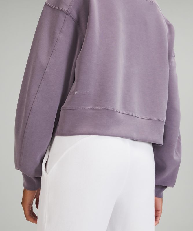 Sudaderas Lululemon Perfectly Oversized Cropped Crew Softstreme Mujer Lavanda | 03572-KYPD