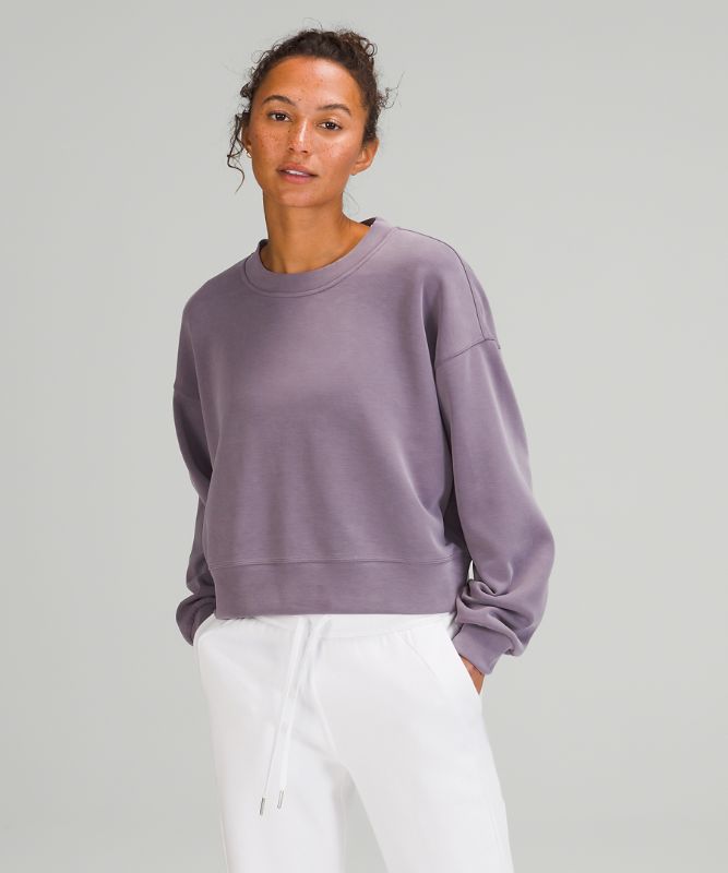 Sudaderas Lululemon Perfectly Oversized Cropped Crew Softstreme Mujer Lavanda | 03572-KYPD