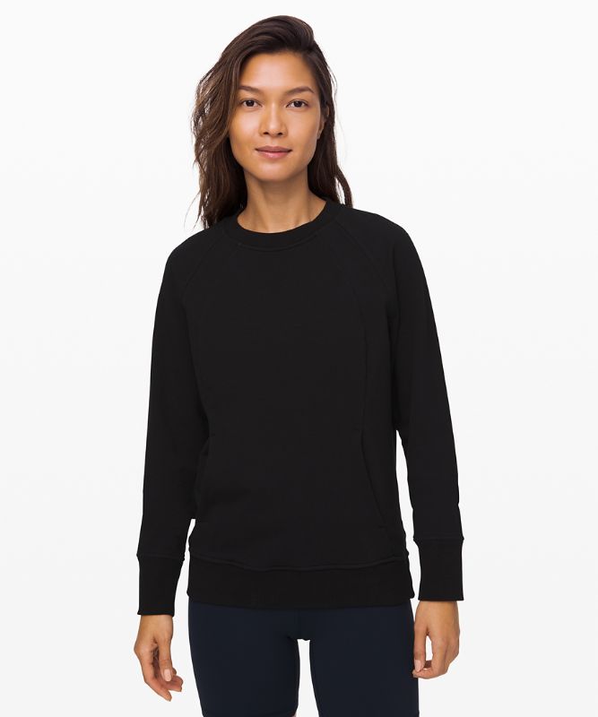 Sudaderas Lululemon Scuba Crew Mujer Negros | 52316-RSQB