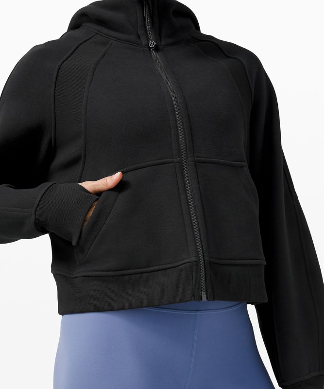 Sudaderas Lululemon Scuba Oversized Full-Zip Mujer Negros | 12685-GTHV