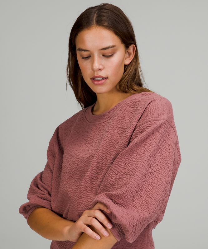 Sudaderas Lululemon Textured Crewneck Mujer Spiced Chai | 07315-RLUN