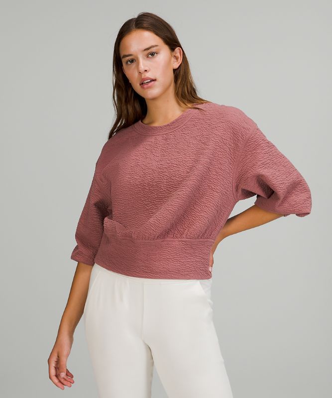 Sudaderas Lululemon Textured Crewneck Mujer Spiced Chai | 07315-RLUN