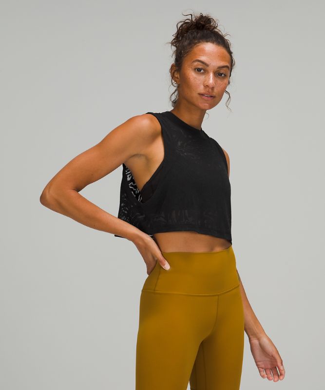 Tank Top Lululemon All Yours Crop Tank Top Veil Mujer Negros | 15907-QULV