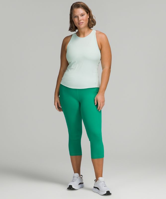 Tank Top Lululemon Base Pace Tank Ribbed Mujer Verde Menta | 61308-WKXC