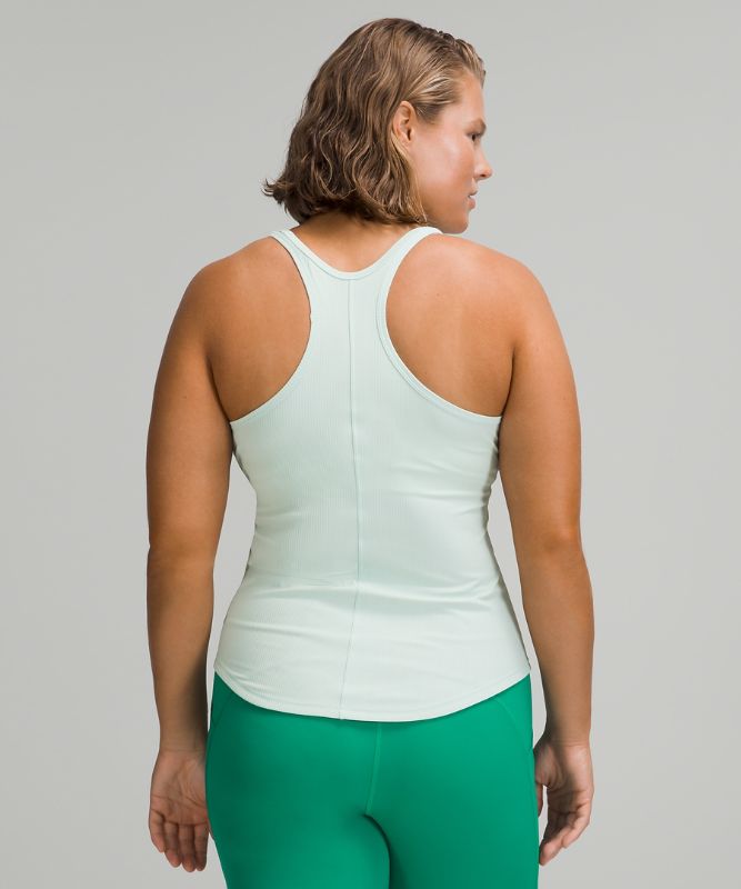 Tank Top Lululemon Base Pace Tank Ribbed Mujer Verde Menta | 61308-WKXC