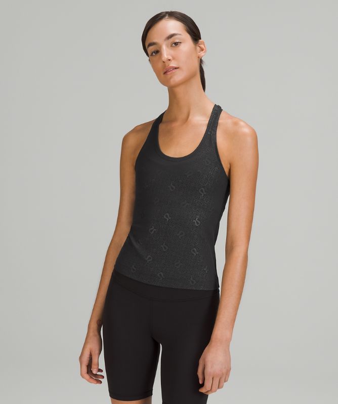 Tank Top Lululemon Cool RB Short Tank Nulu Mujer Negros | 58036-INBG