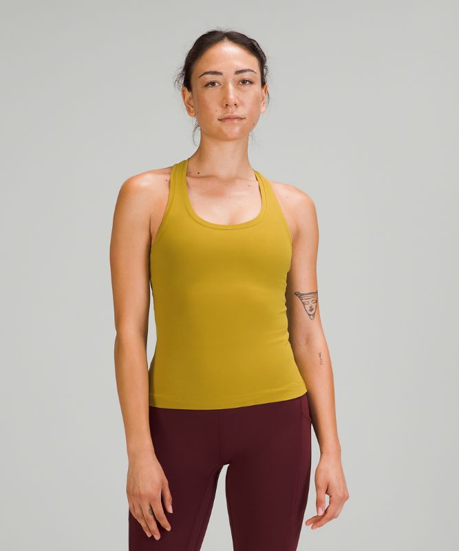 Tank Top Lululemon Cool RB Short Tank Nulu Mujer Dorados | 92540-KIJT