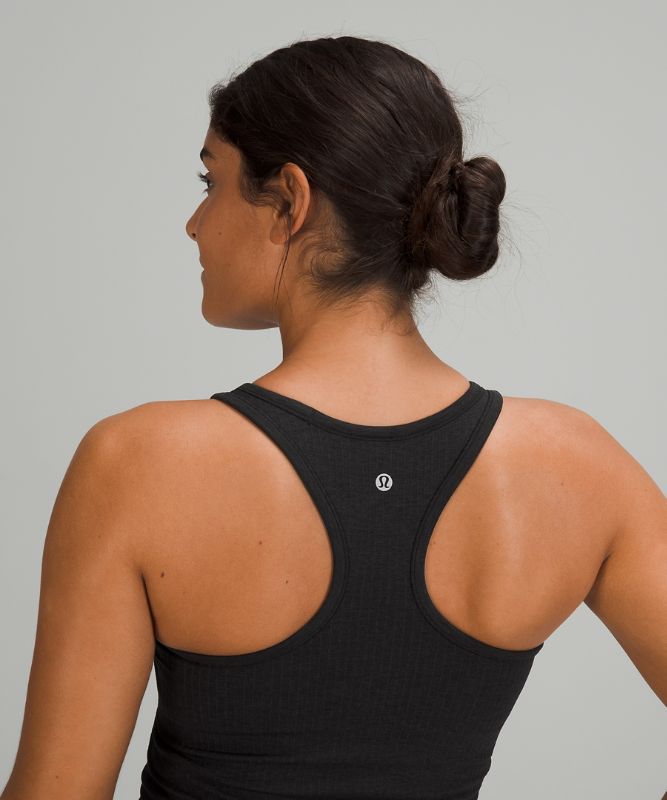 Tank Top Lululemon Ebb to Street RB Crop Tank Mujer Negros | 31429-SCOM