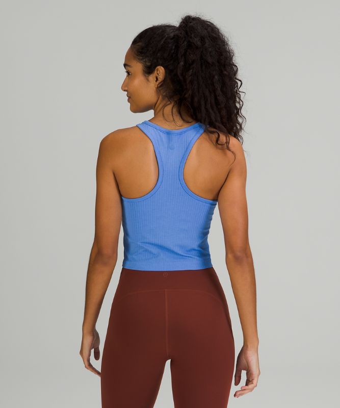 Tank Top Lululemon Ebb to Street RB Crop Tank Mujer Azules | 72536-HJPV