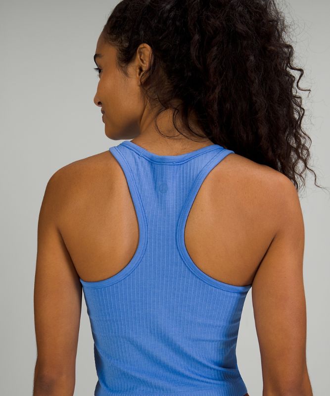 Tank Top Lululemon Ebb to Street RB Crop Tank Mujer Azules | 72536-HJPV