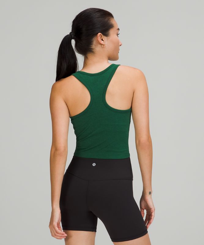 Tank Top Lululemon Ebb to Street RB Crop Tank Mujer Verdes | 08675-NFVG