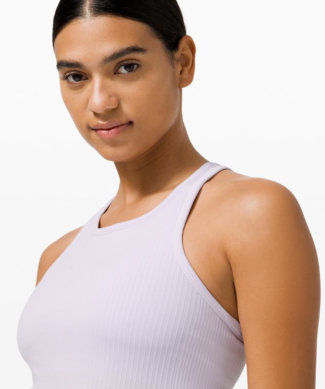 Tank Top Lululemon Ebb to Street RB Crop Tank Mujer Lavanda | 91436-TRGN