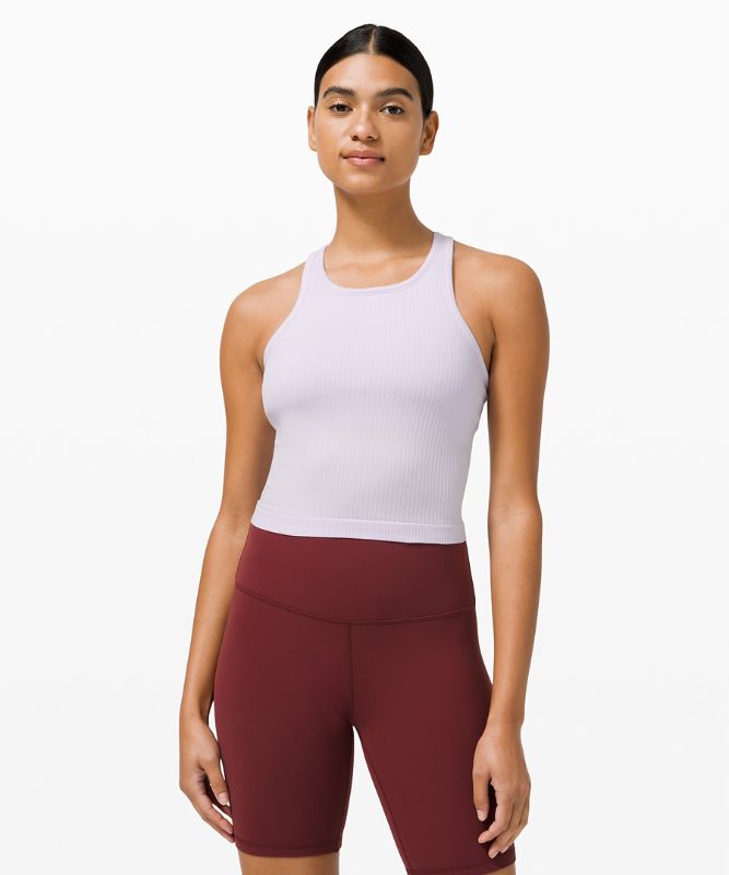 Tank Top Lululemon Ebb to Street RB Crop Tank Mujer Lavanda | 91436-TRGN