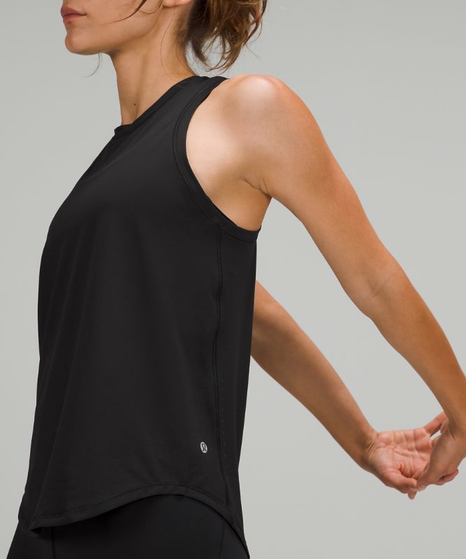 Tank Top Lululemon High Neck Run and Train Tank Mujer Negros | 72813-NUFJ