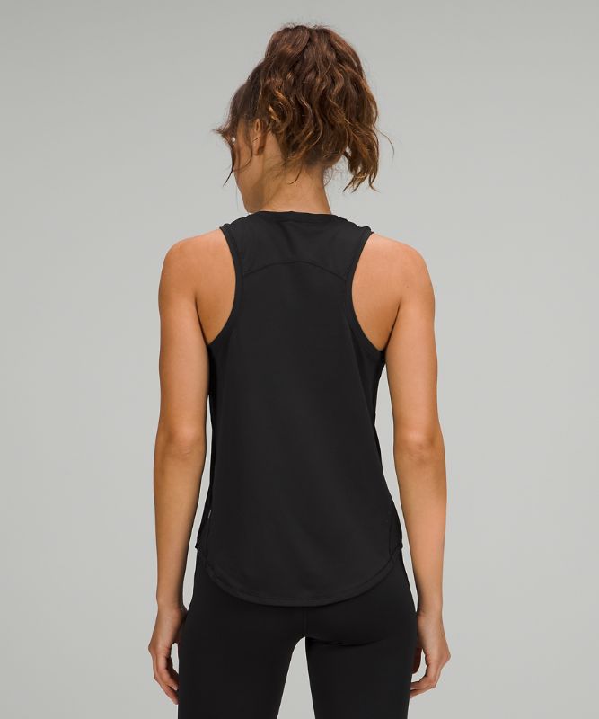 Tank Top Lululemon High Neck Run and Train Tank Mujer Negros | 72813-NUFJ