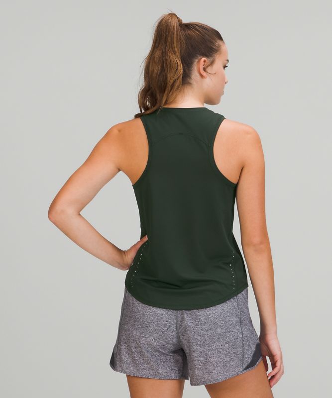 Tank Top Lululemon High Neck Run and Train Tank Mujer Verdes | 75134-VGJM