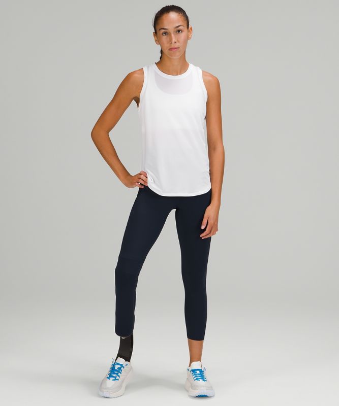 Tank Top Lululemon High Neck Run and Train Tank Mujer Blancos | 26579-XNPJ