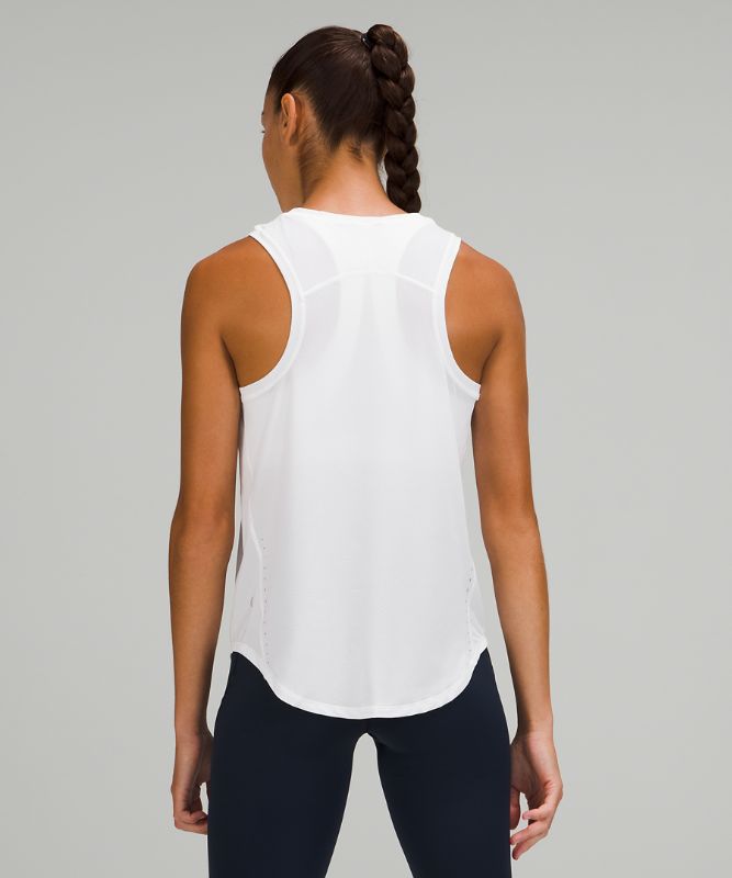 Tank Top Lululemon High Neck Run and Train Tank Mujer Blancos | 26579-XNPJ