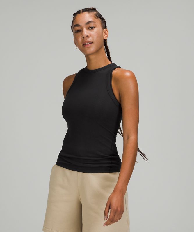 Tank Top Lululemon Hold Tight Crewneck Tank Top Mujer Negros | 74261-LYIC