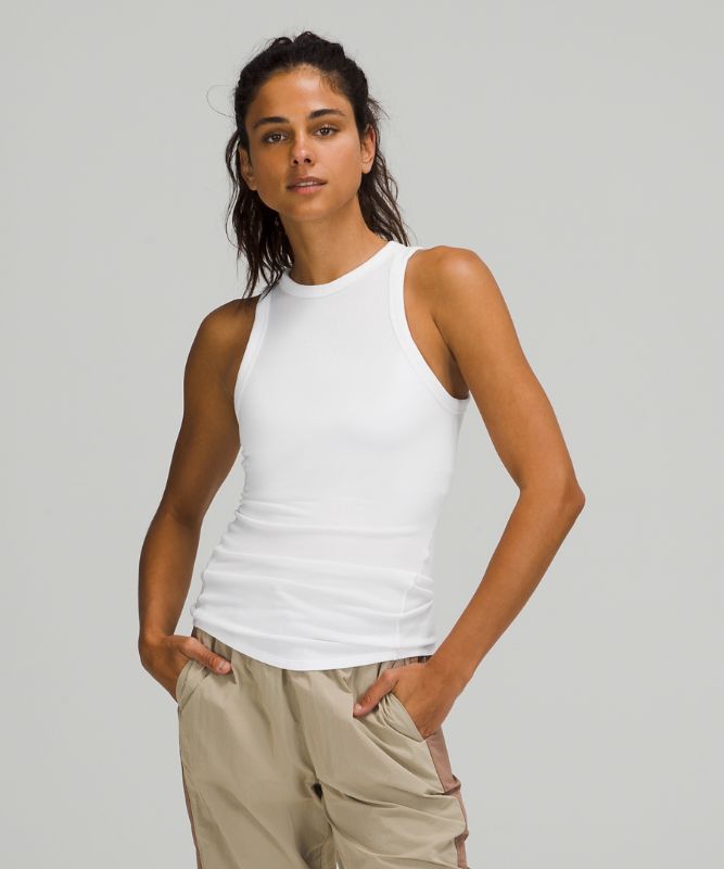 Tank Top Lululemon Hold Tight Crewneck Tank Top Mujer Blancos | 42736-YIJK