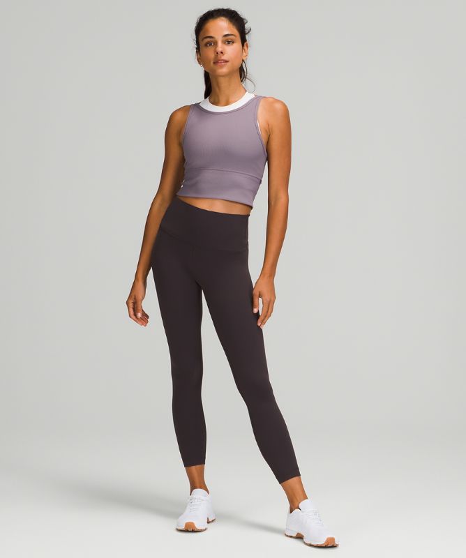 Tank Top Lululemon Power Pivot Tank Top Rib Mujer Lavanda | 36152-XRCD