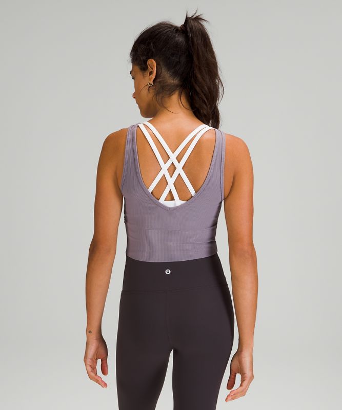 Tank Top Lululemon Power Pivot Tank Top Rib Mujer Lavanda | 36152-XRCD