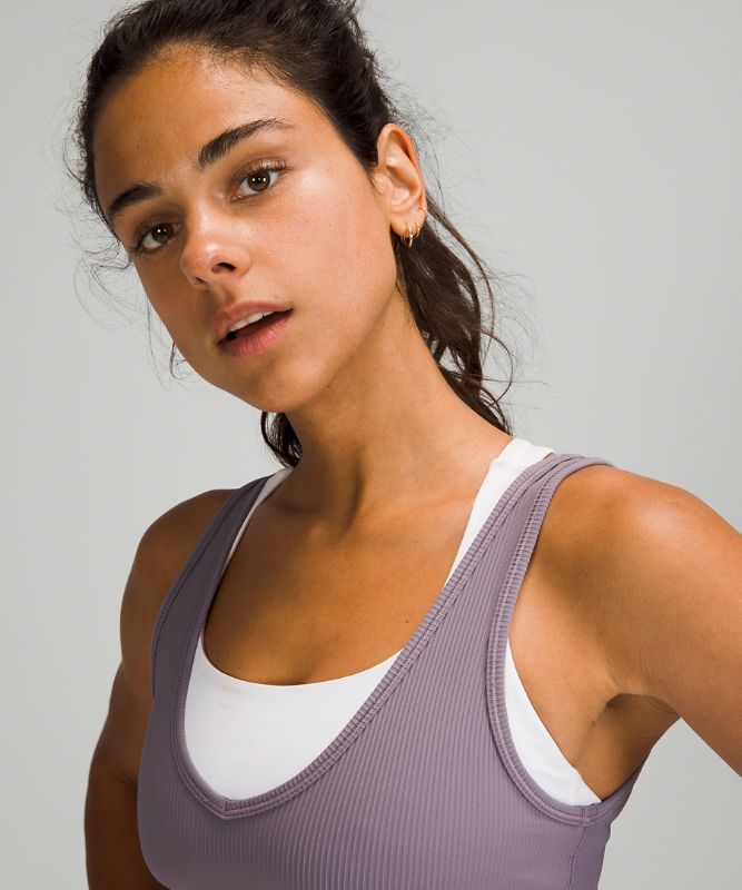 Tank Top Lululemon Power Pivot Tank Top Rib Mujer Lavanda | 36152-XRCD