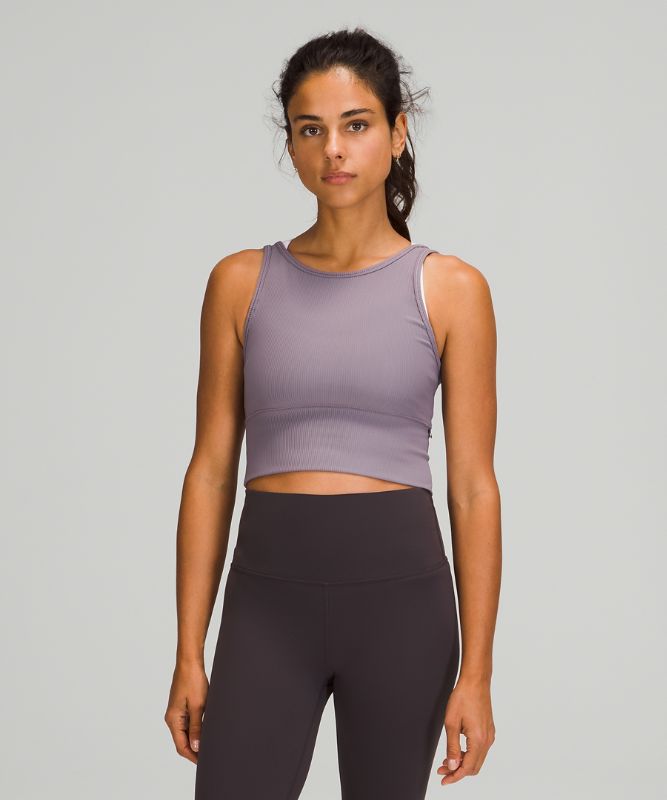 Tank Top Lululemon Power Pivot Tank Top Rib Mujer Lavanda | 36152-XRCD