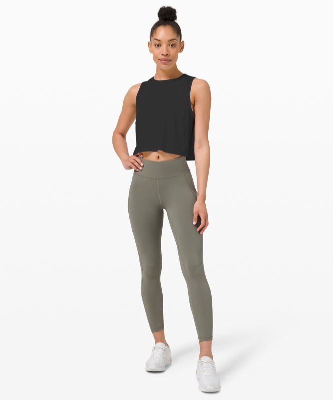 Tank Top Lululemon Sculpt Cropped Tank Mujer Negros | 76159-FPRB