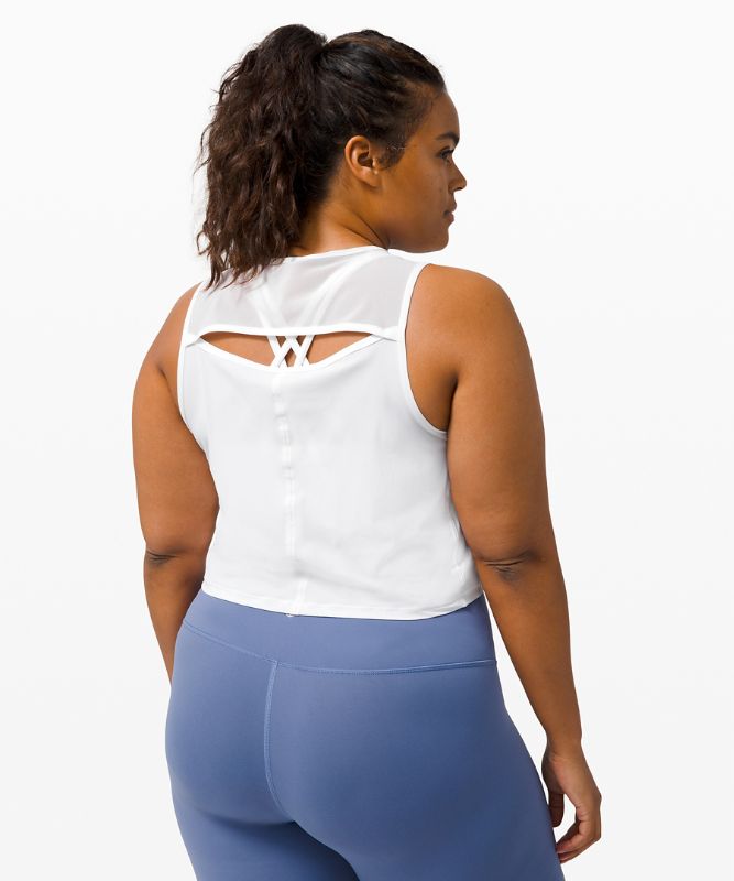 Tank Top Lululemon Sculpt Cropped Tank Mujer Blancos | 35489-UYRD