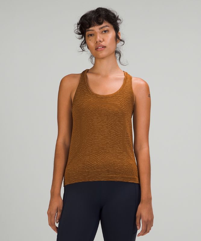 Tank Top Lululemon Swiftly Tech Racerback Tank 2.0 Race Mujer Cobra Marrom Beige | 56483-HGAY