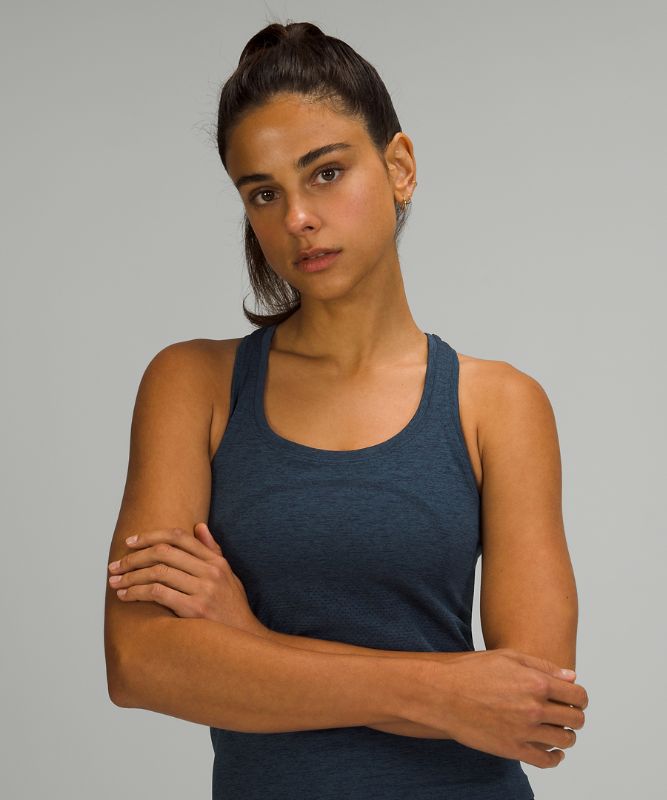 Tank Top Lululemon Swiftly Tech Racerback Tank 2.0 Race Mujer Azul Marino Azules | 34928-ZTQC