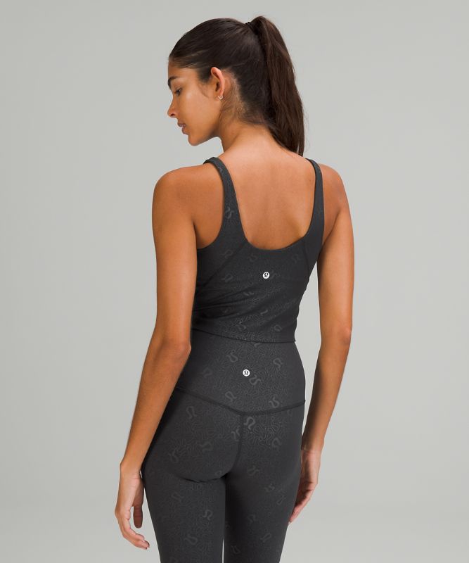 Tank Top Lululemon lululemon Align™ Cropped Tank Top Mujer Negros | 47859-CTRF