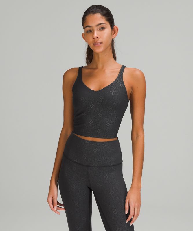 Tank Top Lululemon lululemon Align™ Cropped Tank Top Mujer Negros | 47859-CTRF