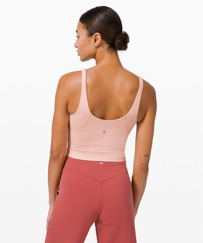 Tank Top Lululemon lululemon Align™ Cropped Tank Top Mujer Rosas Blancos | 20891-NYAD