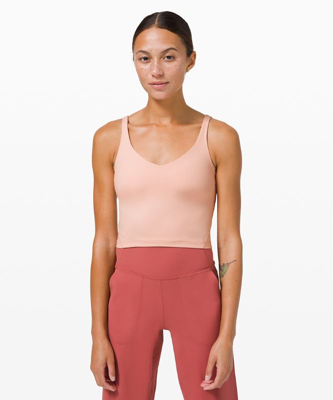 Tank Top Lululemon lululemon Align™ Cropped Tank Top Mujer Rosas Blancos | 20891-NYAD