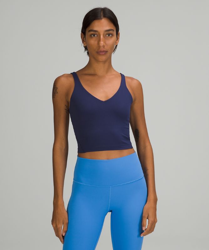 Tank Top Lululemon lululemon Align™ Cropped Tank Top Mujer Night Sea | 34769-BKUW