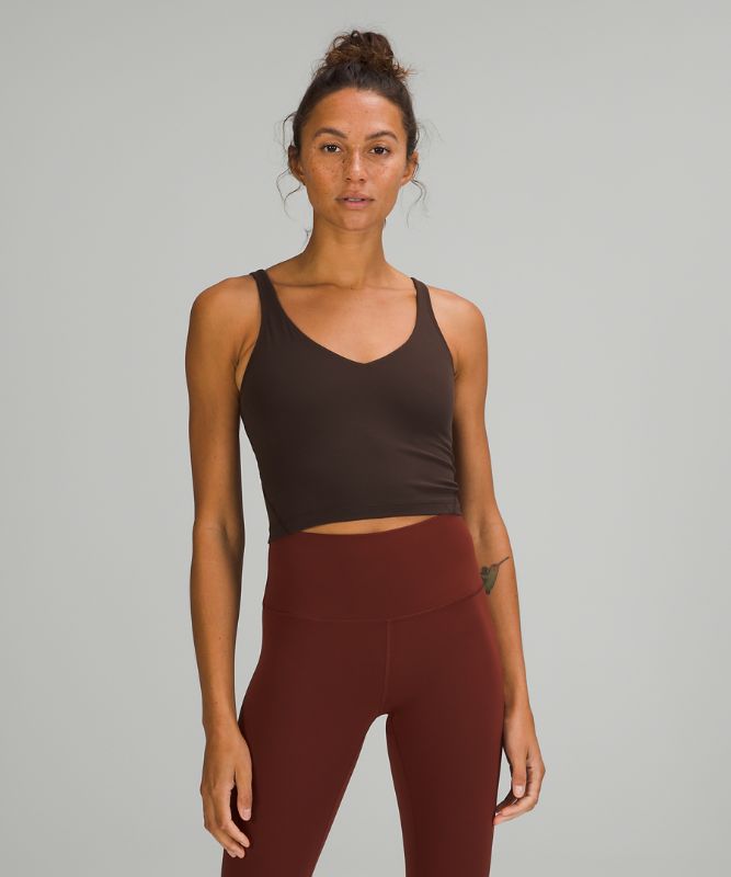 Tank Top Lululemon lululemon Align™ Cropped Tank Top Mujer French Press | 54618-YWZR