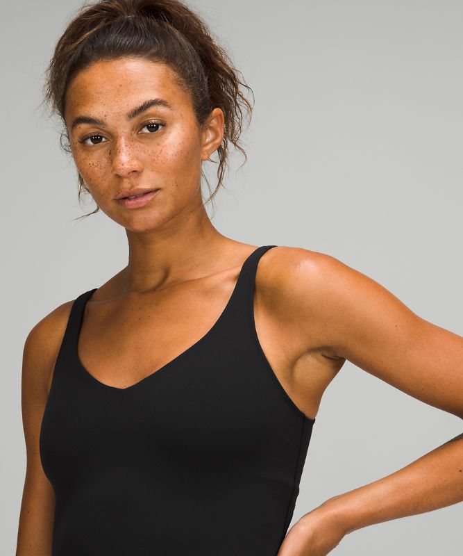 Tank Top Lululemon lululemon Align™ Waist-Length Tank Top Mujer Negros | 74910-XDKF