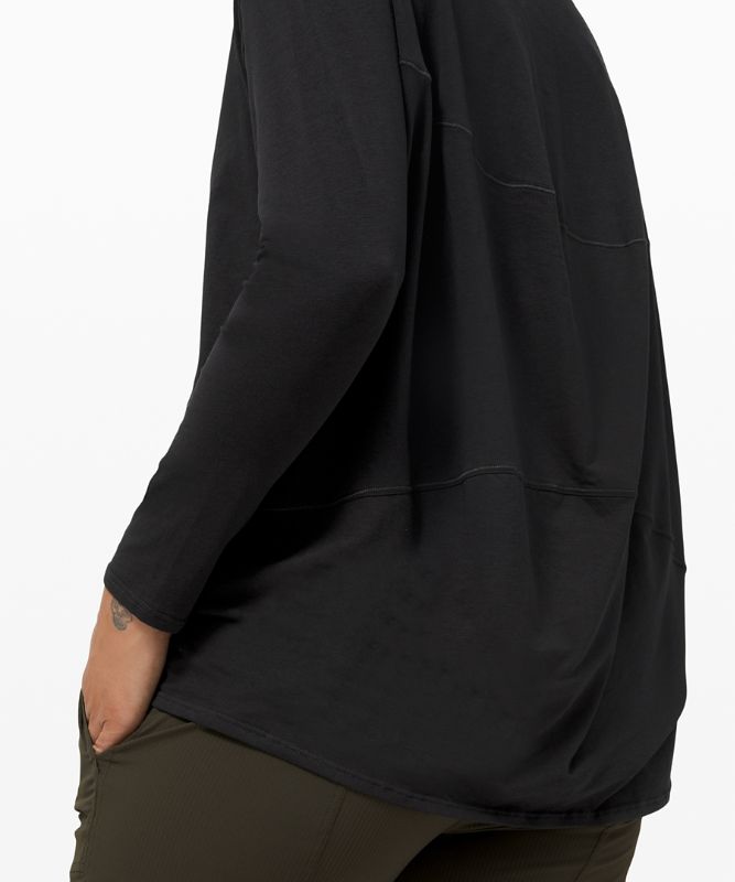 Tops Lululemon Back in Action Long Sleeve Mujer Negros | 90124-TMLF