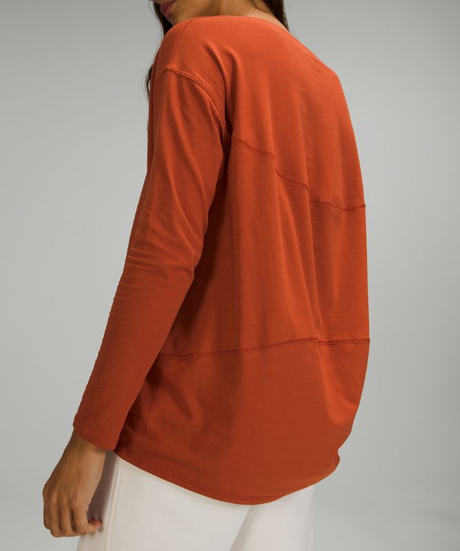 Tops Lululemon Back in Action Long Sleeve Mujer Rojos Oscuro | 47321-QGFD