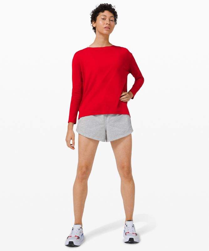 Tops Lululemon Back in Action Long Sleeve Mujer Rojos Oscuro | 84375-SZMU