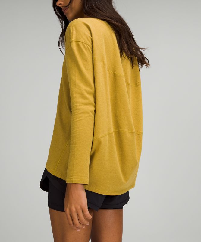 Tops Lululemon Back in Action Long Sleeve Mujer Dorados | 63517-SYRI