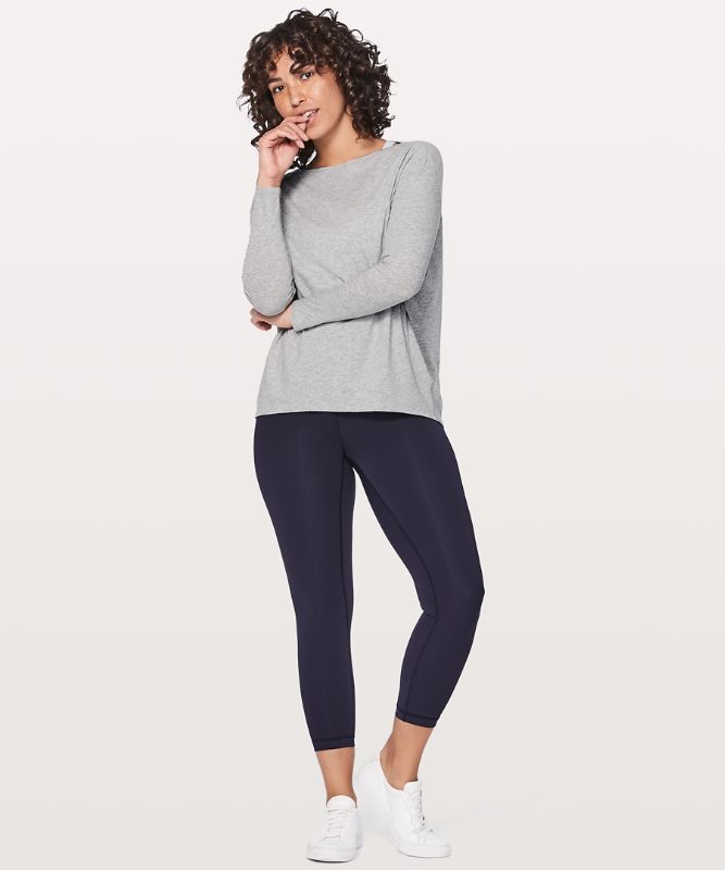 Tops Lululemon Back in Action Long Sleeve Mujer Grises Claro | 47325-DLYM