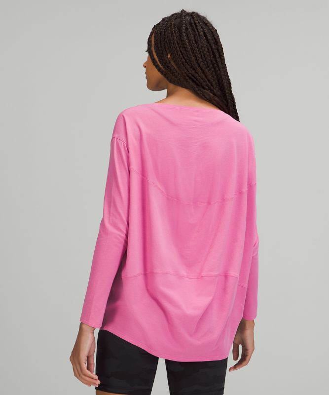 Tops Lululemon Back in Action Long Sleeve Mujer Rosas | 15308-THPE