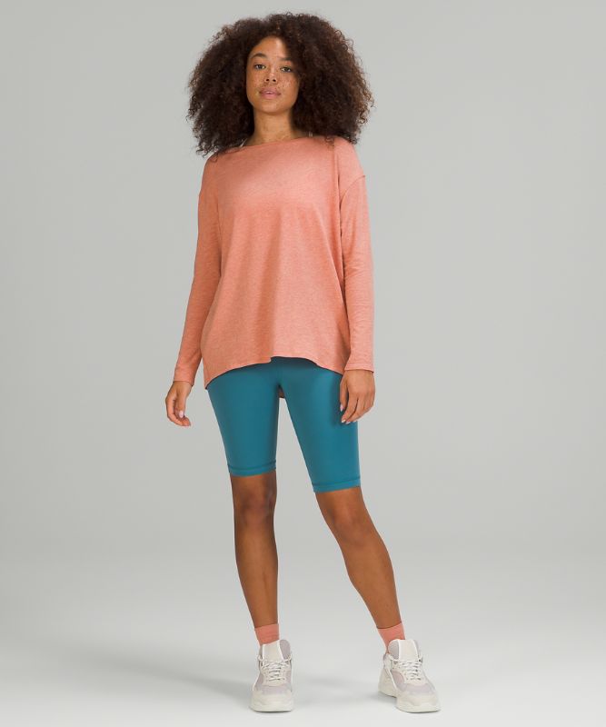 Tops Lululemon Back in Action Long Sleeve Mujer Rosas | 50674-YSCD