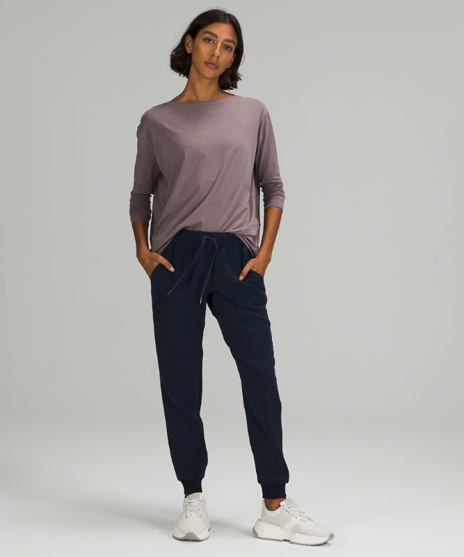 Tops Lululemon Back in Action Long Sleeve Mujer Lunar Rock | 24358-KVOG